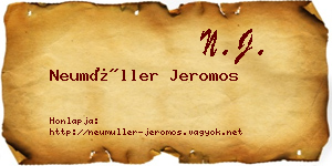 Neumüller Jeromos névjegykártya